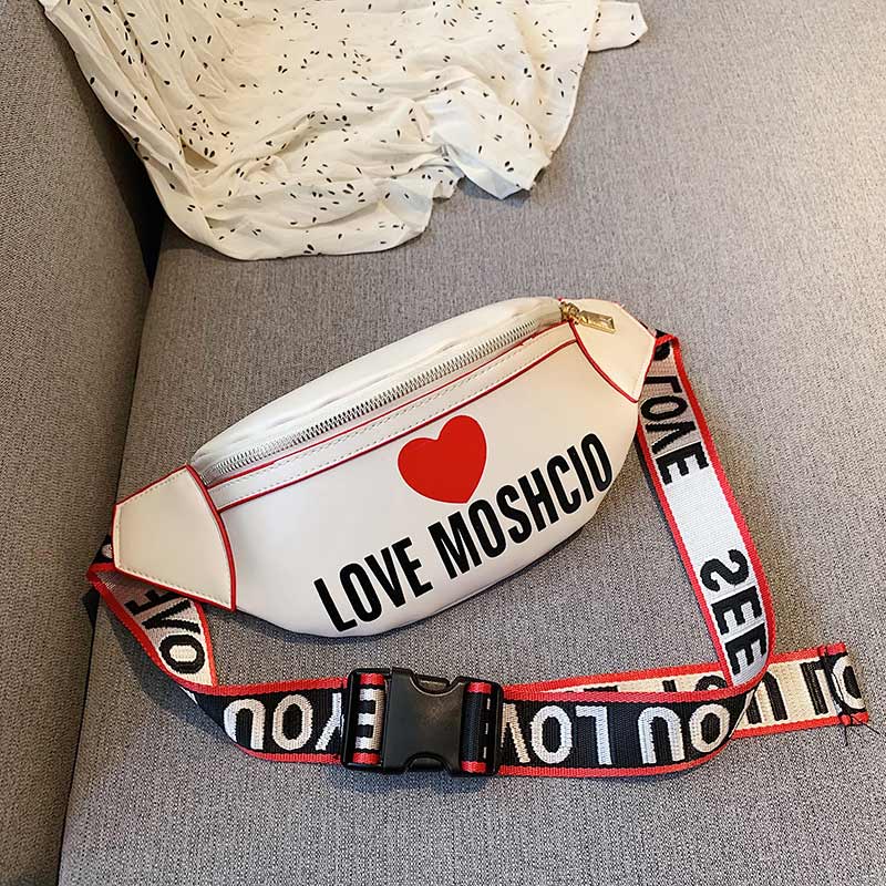 Fashion Printed Zipper Design Crossbody Bag