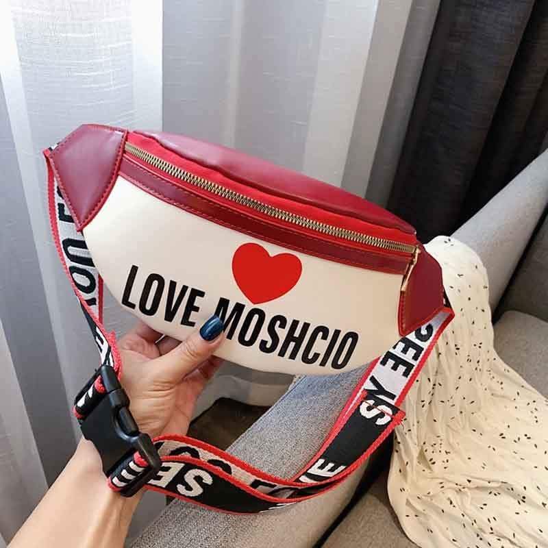 Fashion Printed Zipper Design Crossbody Bag