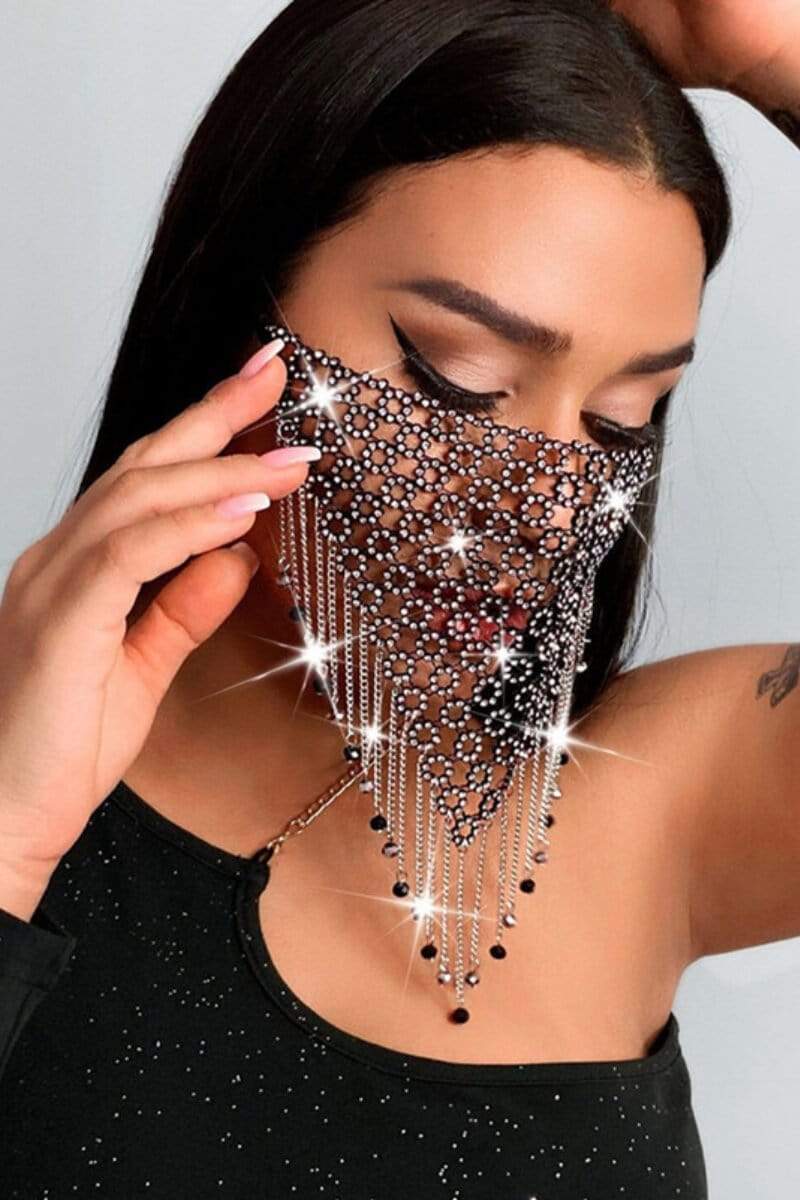 Fashion Elegant Tassel Stitching Face Protection