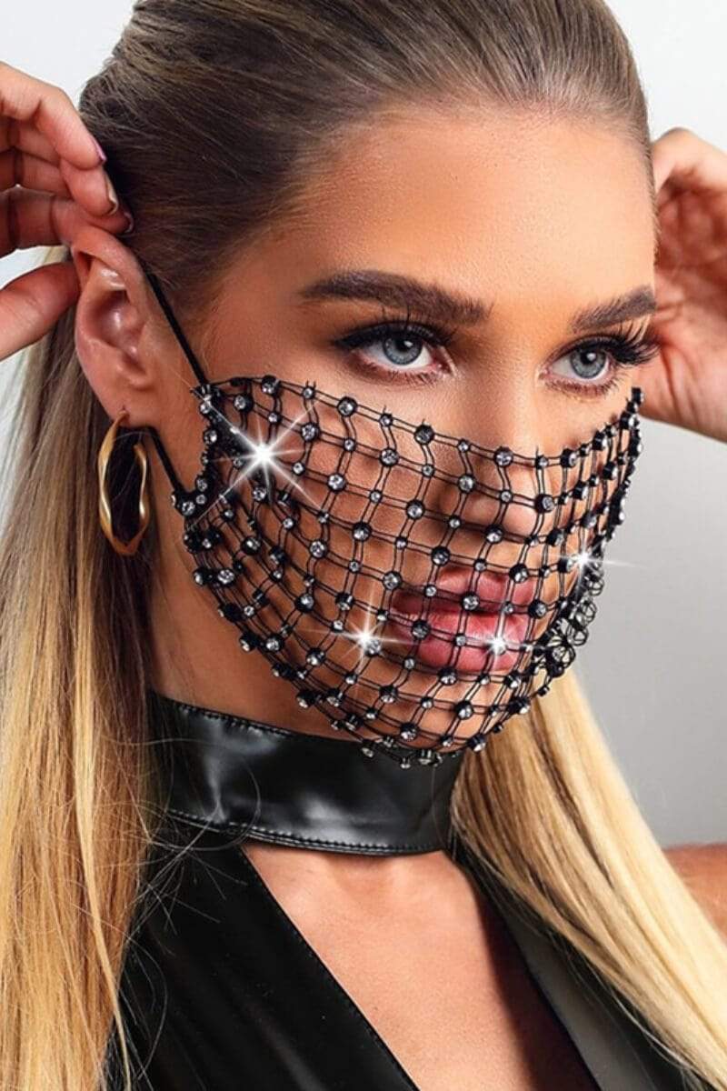 Fashion Leisure Rhinestone Decorative Face Protection