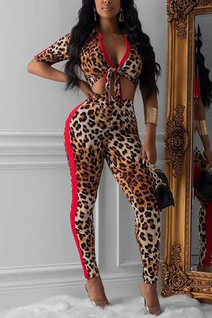 Fashion Sexy Print Leopard Set