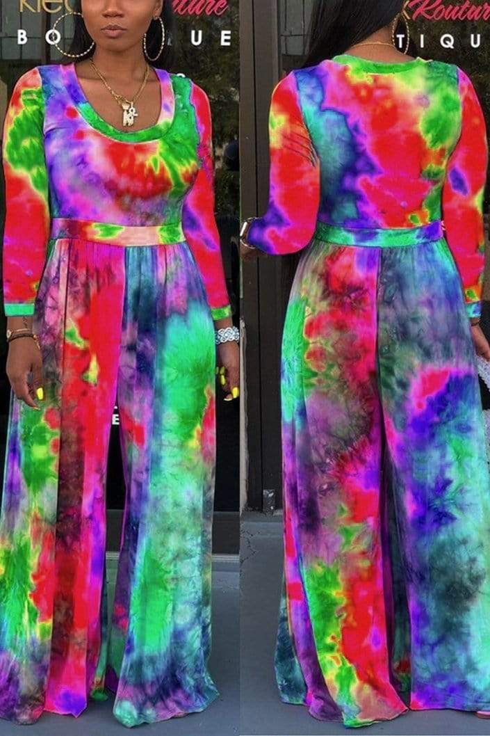 Casual Fashion Painted Jumpsuit