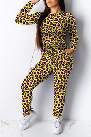 Leopard Print Long Sleeve Set