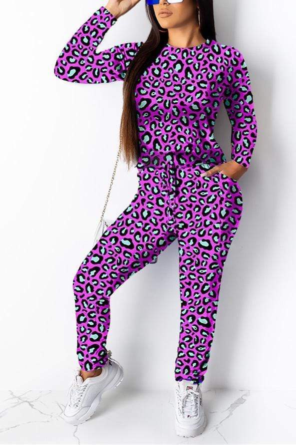 Leopard Print Long Sleeve Set