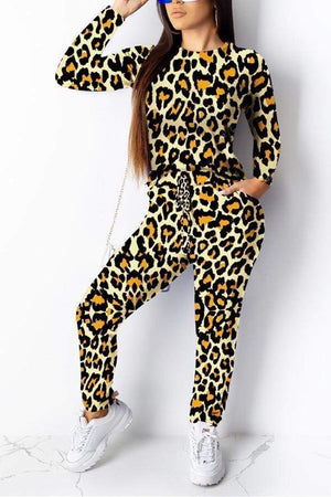 Leopard Print Long Sleeve Set