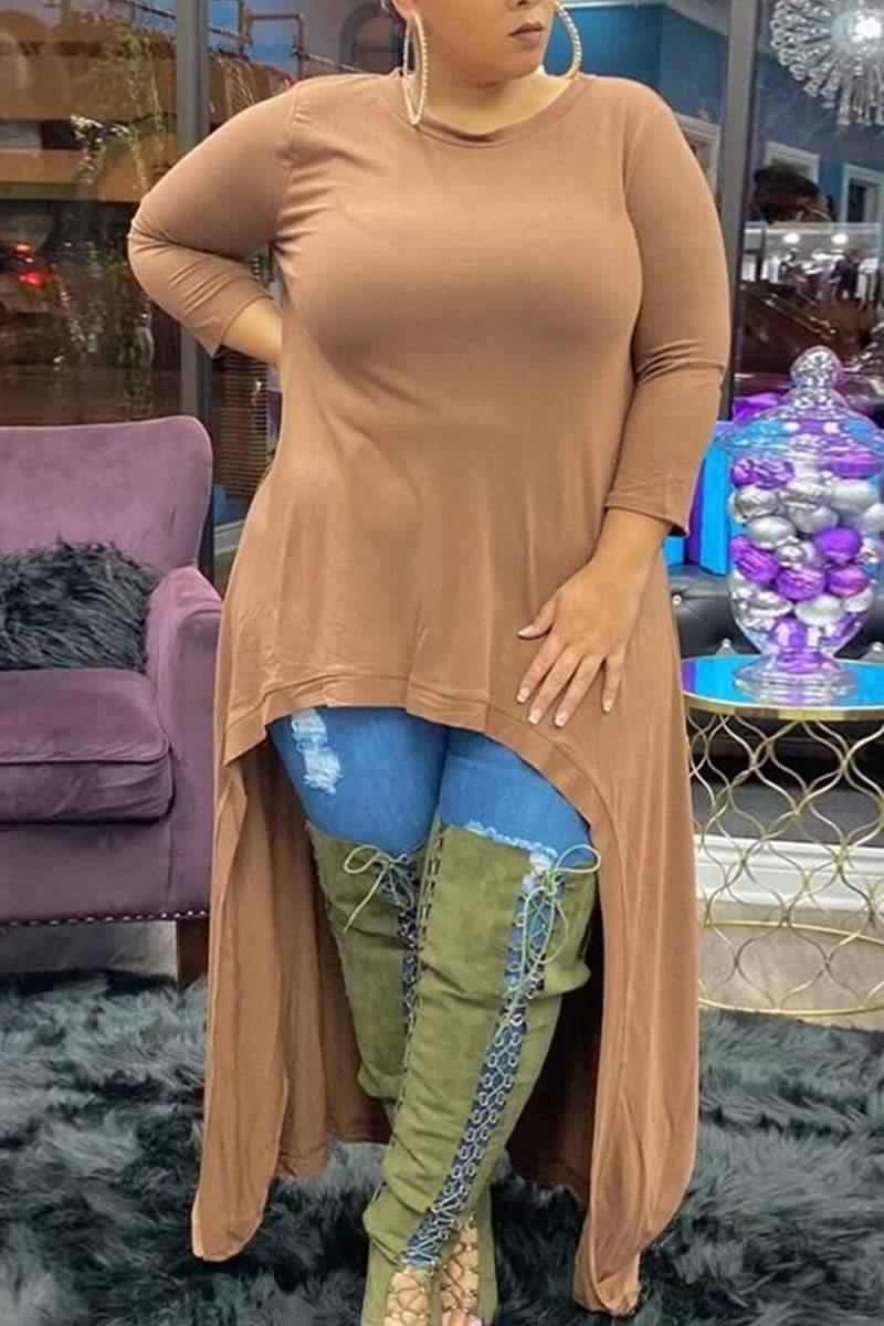 Casual Plus Size Irregular Dress