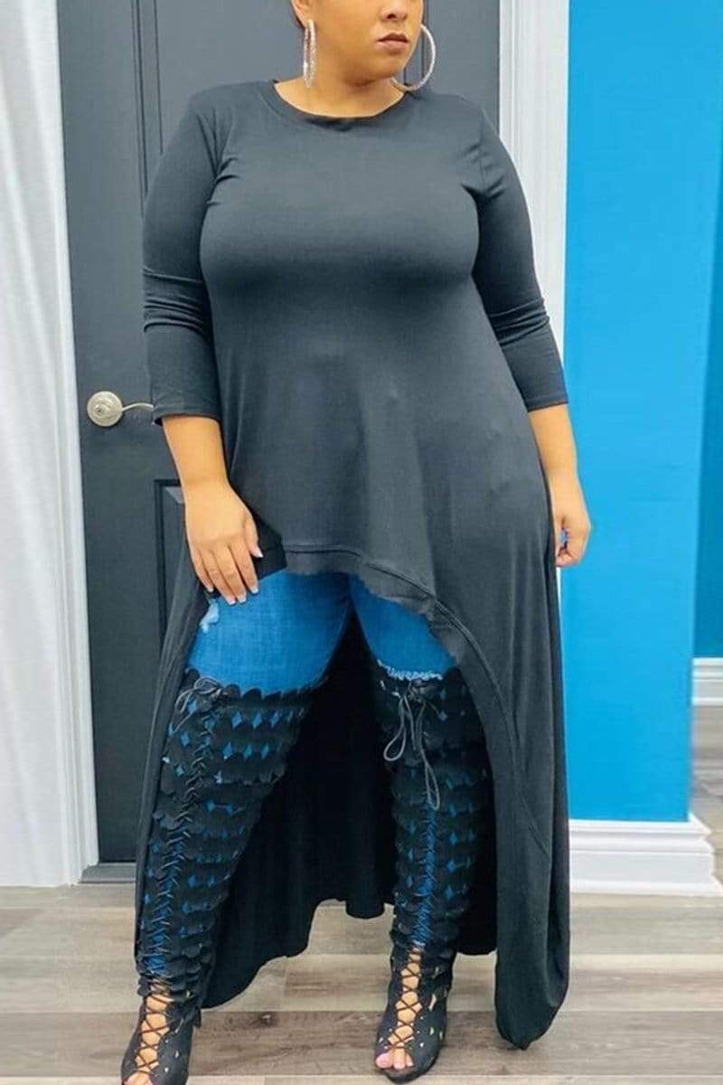 Casual Plus Size Irregular Dress