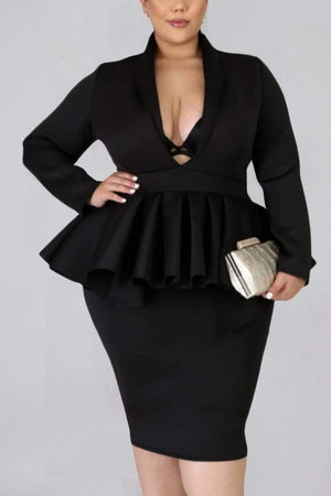 Fashion Plus Size Professional Dress