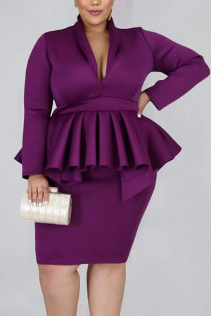 Fashion Plus Size Professional Dress