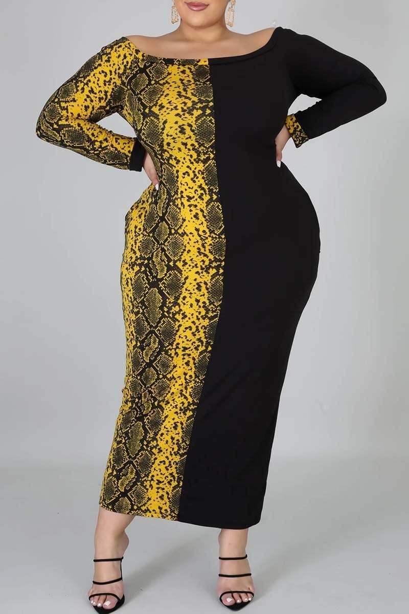 Fashion Plus Size Leopard Print Dress