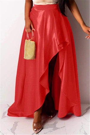 Fashion Irregular High Split Skirt