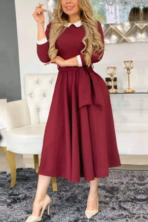 Fashion Cute Slim Doll Collar Dress