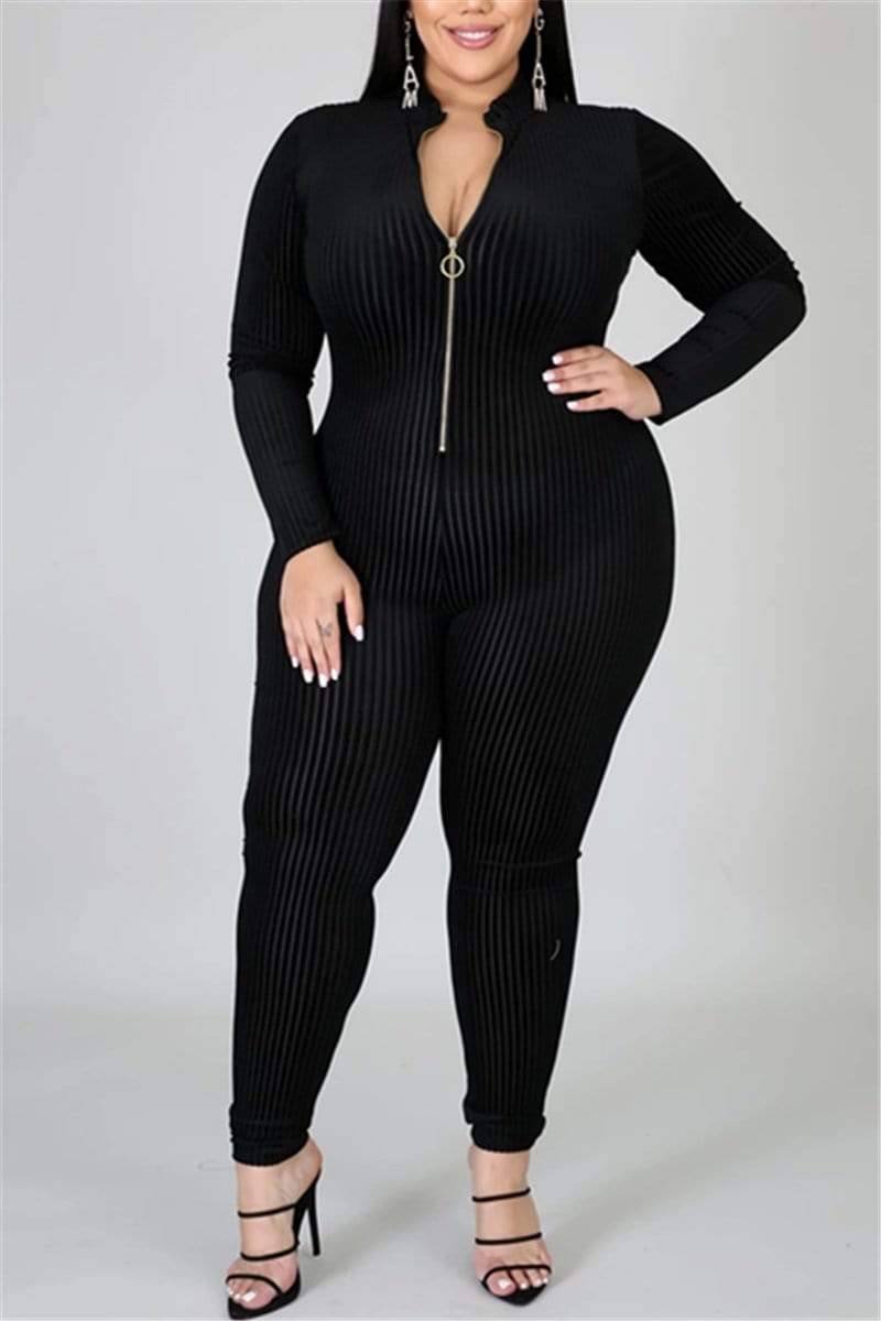 Fashion Skinny Plus Size Jumpsuit