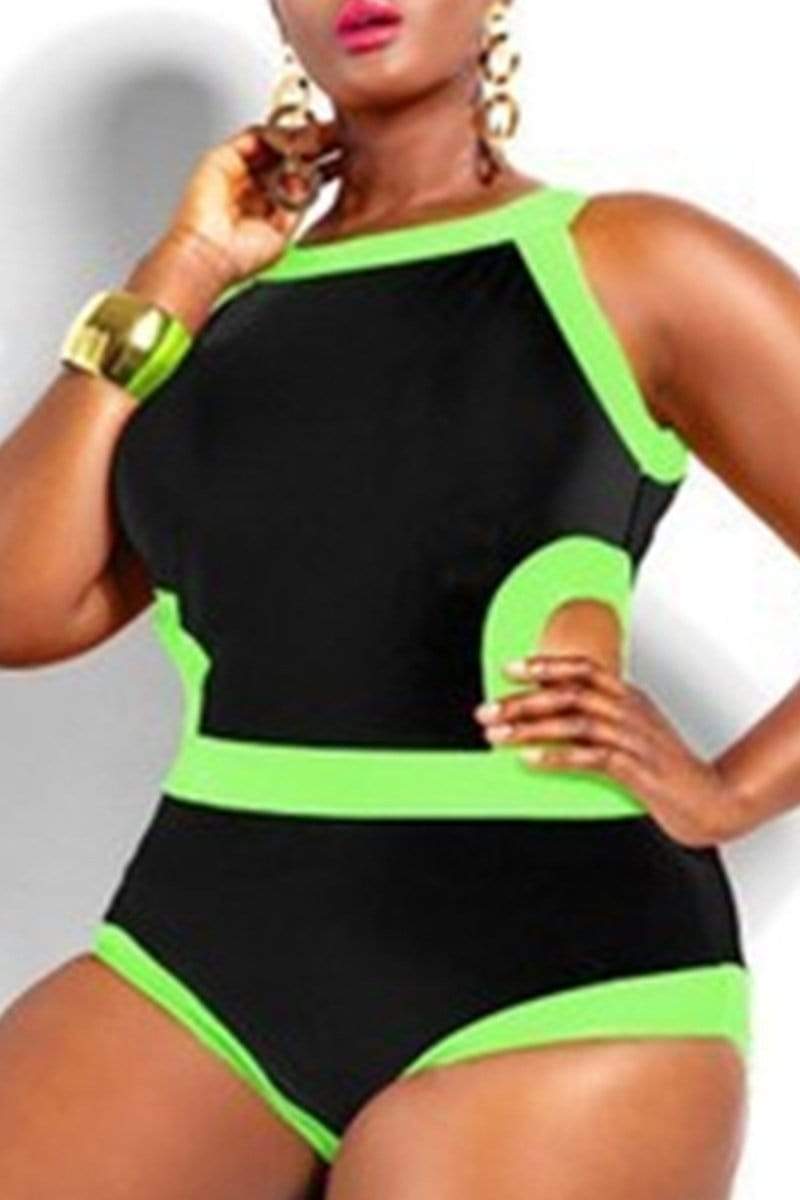 Fashion Plus Size One Piece Swimsuit