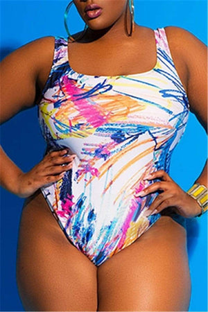 Fashion Plus Size One-piece Swimsuit