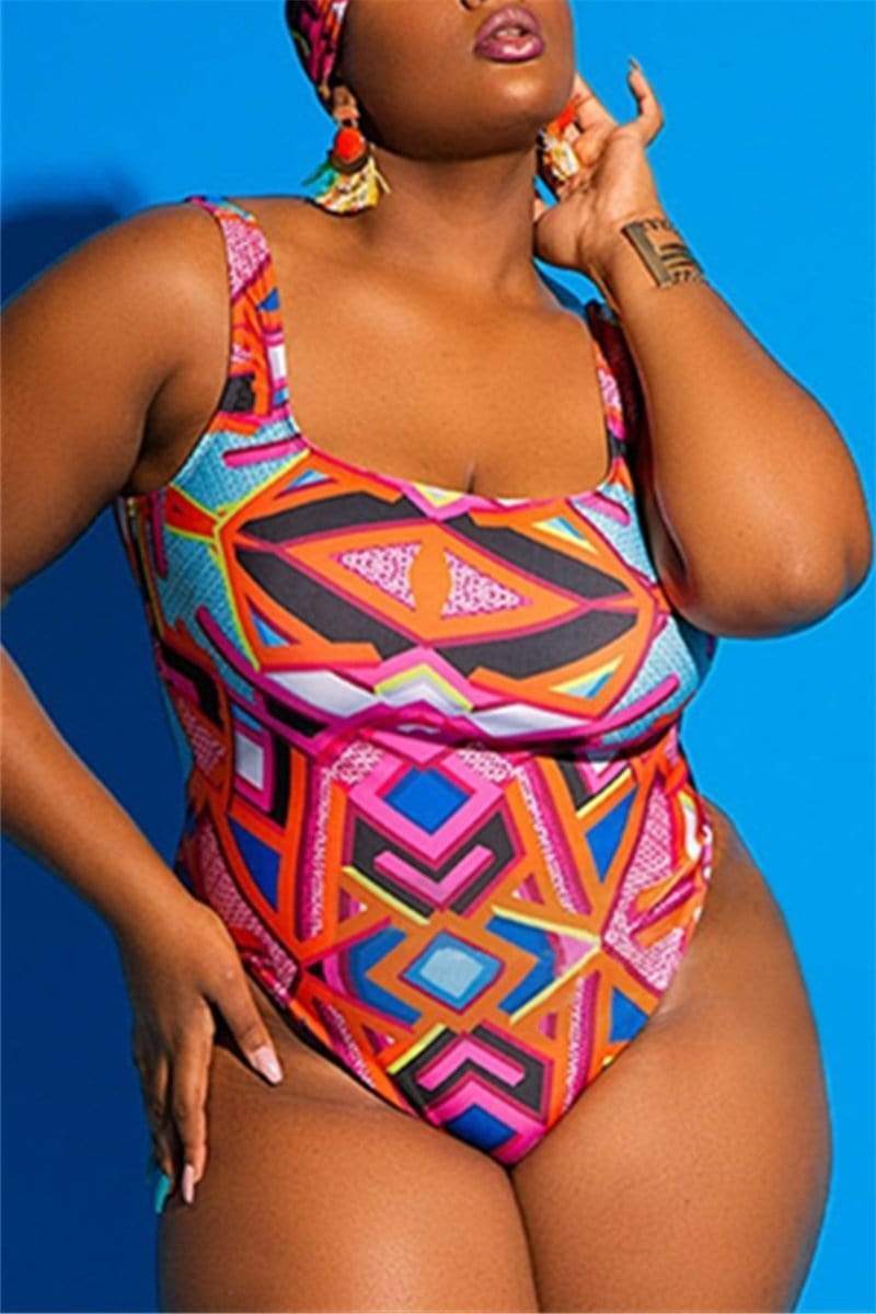 Fashion Plus Size One-piece Swimsuit