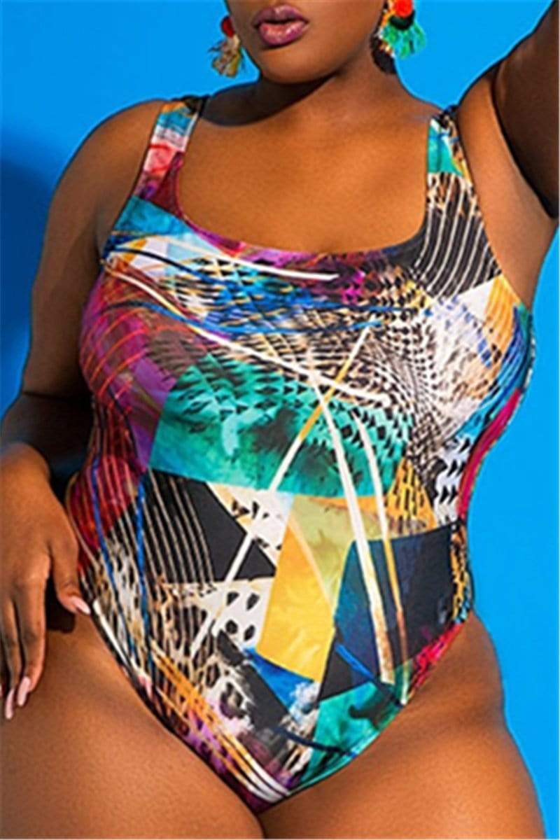 Fashion Plus Size One-piece Swimsuit