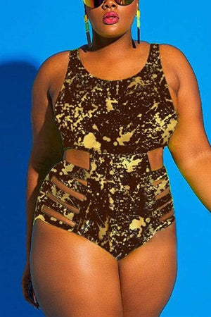 Sexy Plus Size One Piece Swimsuit