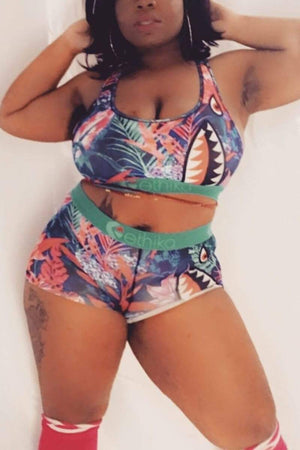 Fashion Casual Printed Swimsuit Suit