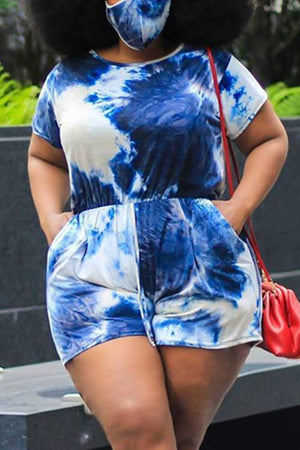 Fashion Casual Print Plus Size Romper