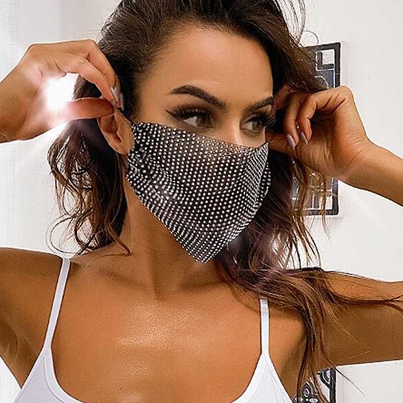 Stylish Hot Diamond Design Mask