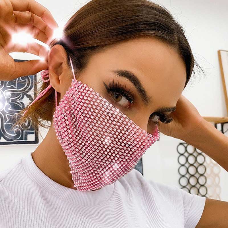 Stylish Hot Diamond Design Mask