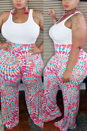 Fashion Casual Print Plus Size Trousers