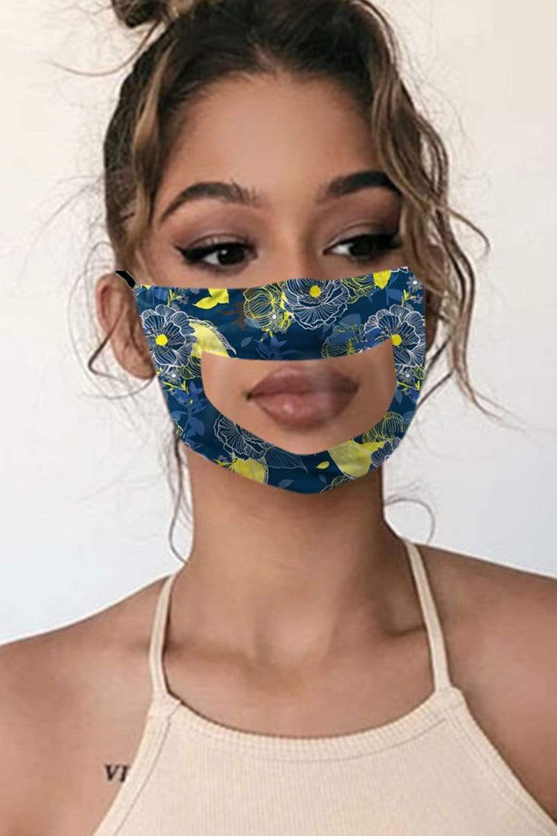 Fashion Transparent Printed Face Protection