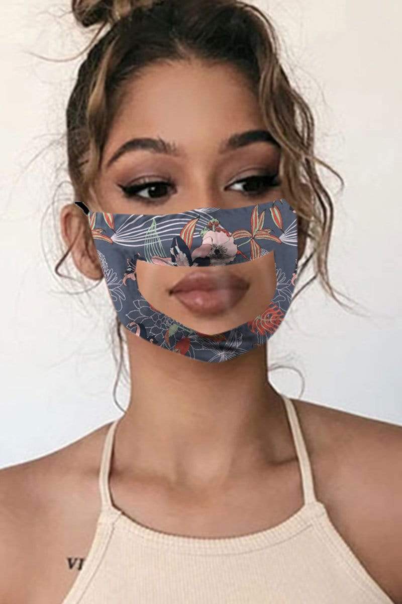 Fashion Transparent Printed Face Protection