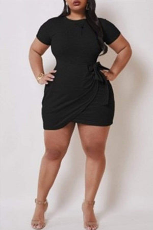 Fashion Sexy Solid Plus Size Dress