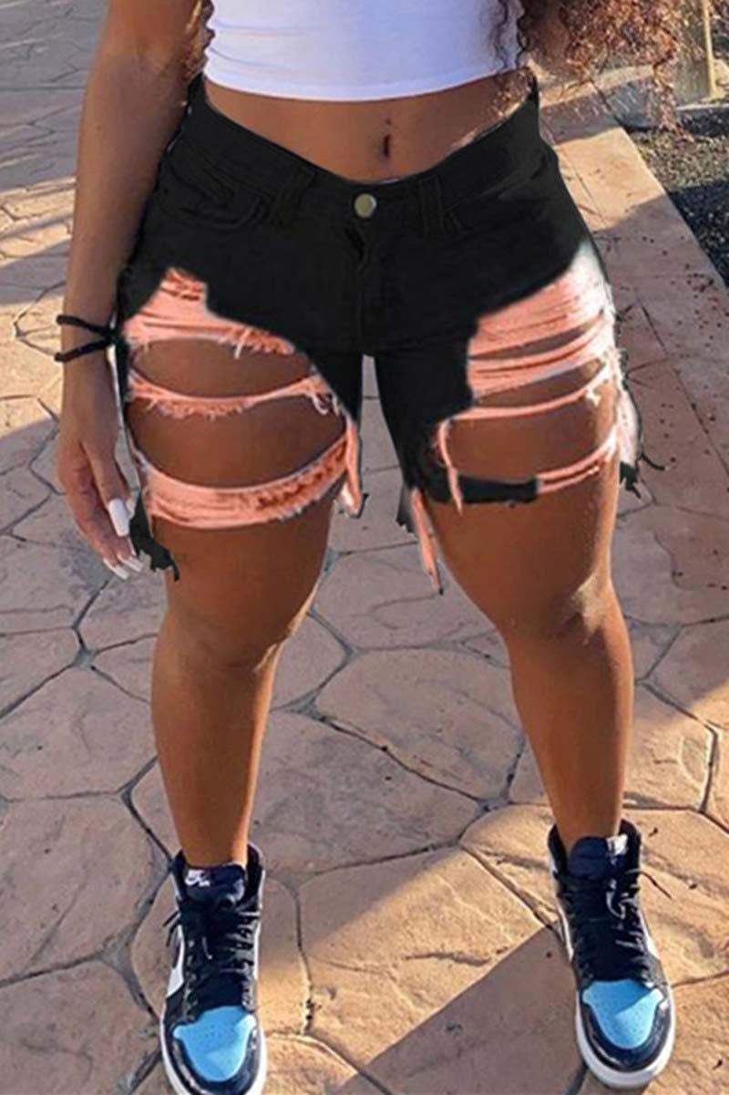 Fashion Casual Skinny Patchwork Jeans