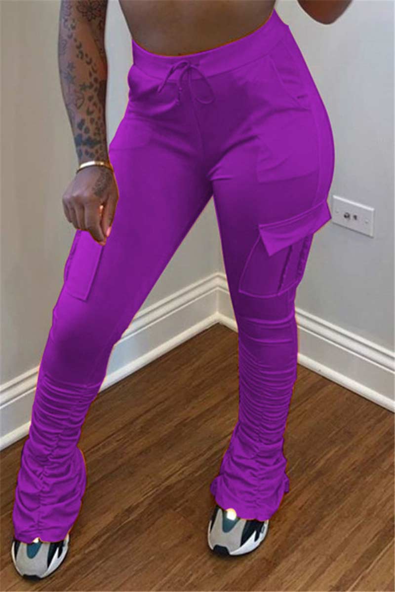 Casual Solid Color Sports Trousers