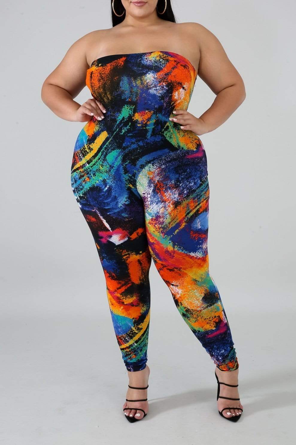 Stylish Stretch Digital Printed Jumpsuit