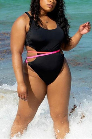 Plus Size sexy backless swimsuit