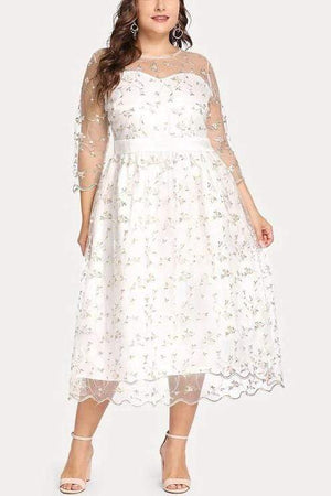 Fashion Sweet Plus Size Long Dress