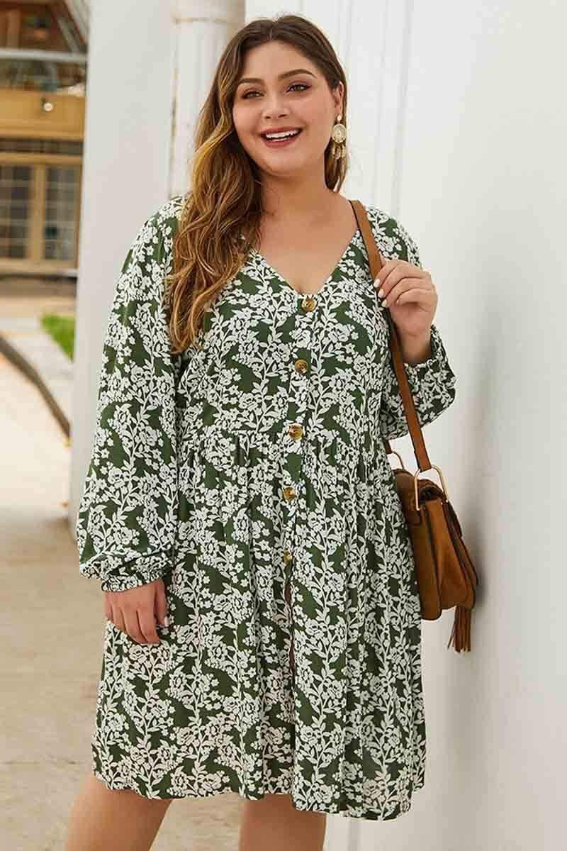 Fashion Printed Plus Size Dress