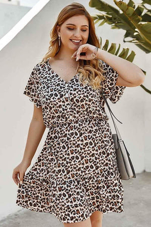 Casual Leopard Print Polyester Dress