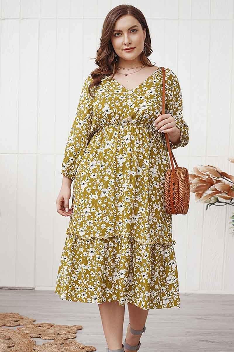 Stylish Temperament Floral Dress