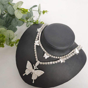 Fashion Diamond Butterfly Necklaces