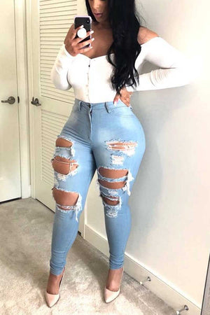 Fashion High Waist Skinny Jeans