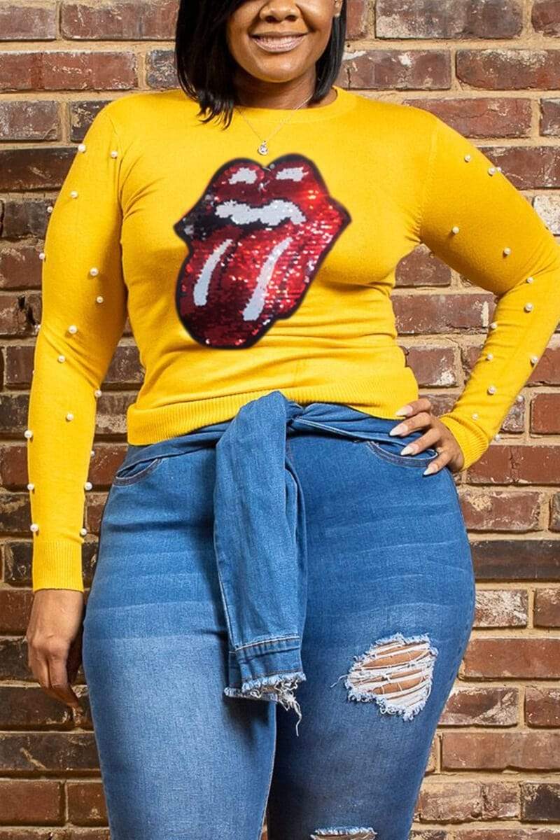 Fashion Sexy Sequined T-Shirt