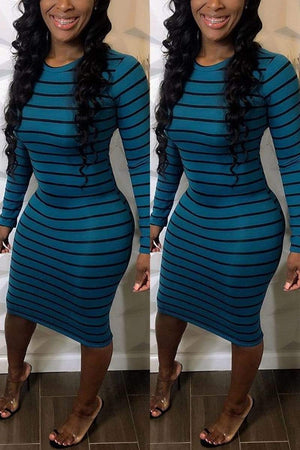 Fashion Casual Striped Dress