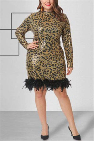 Fashion Print Long Sleeve Dress