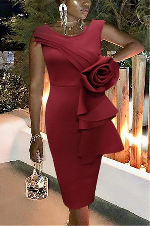 Fashion Sexy Solid Color Dress