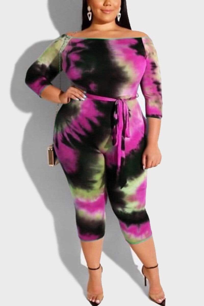 Casual Tie Dye Jumpsuits