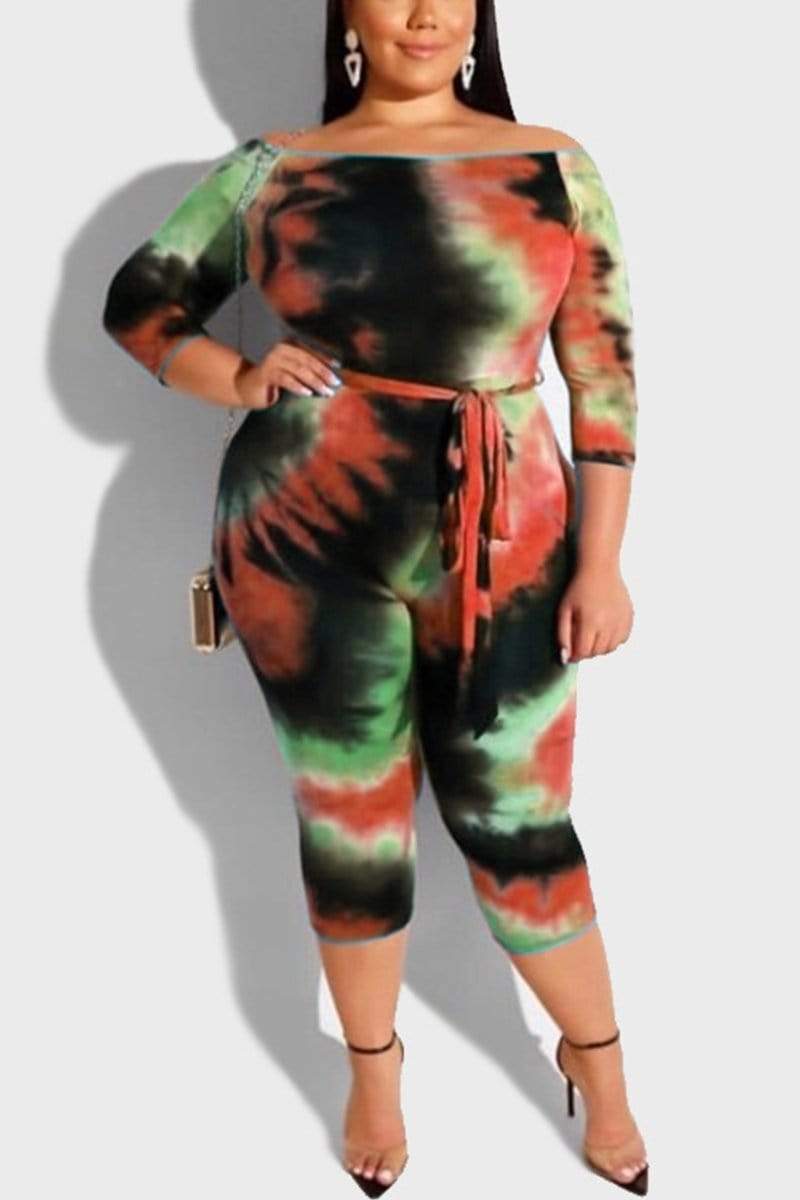 Casual Tie Dye Jumpsuits