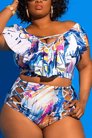 Sexy Printed High Waist Swimsuit