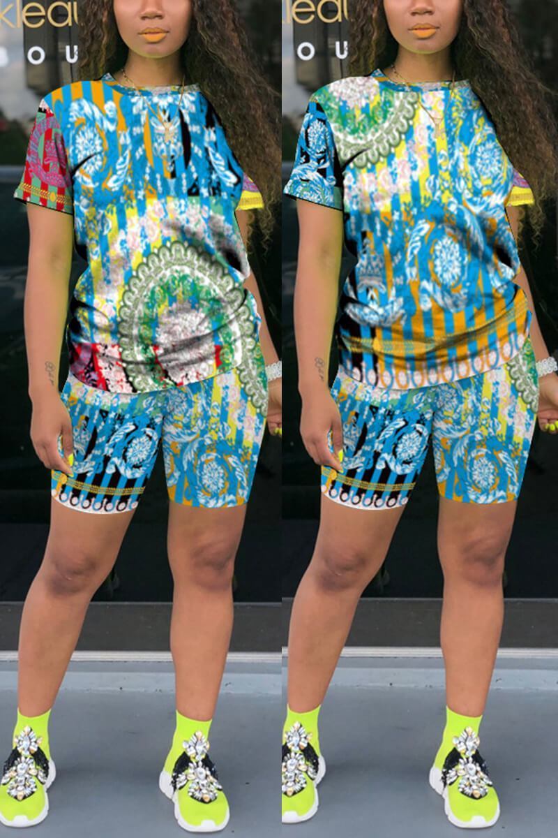 Fashion Printed Sports Two Piece