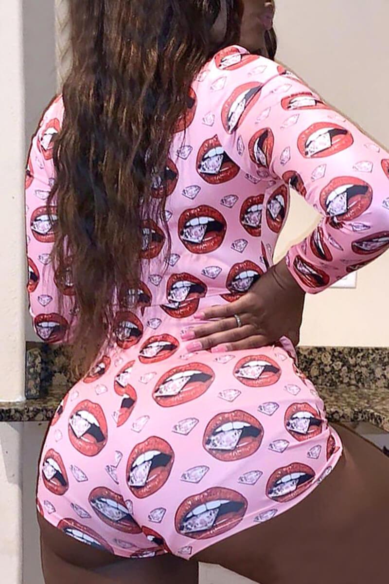 Sexy Fashion Printed Size Romper
