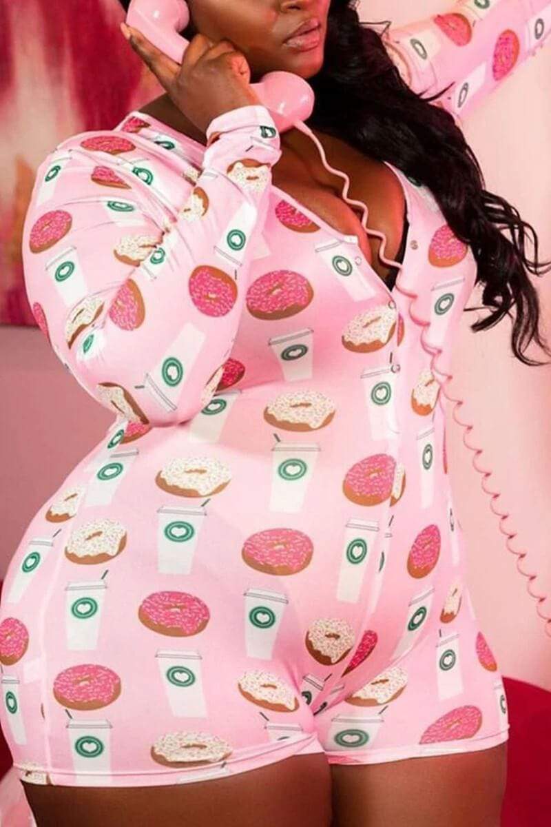 Sexy Fashion Printed Size Romper